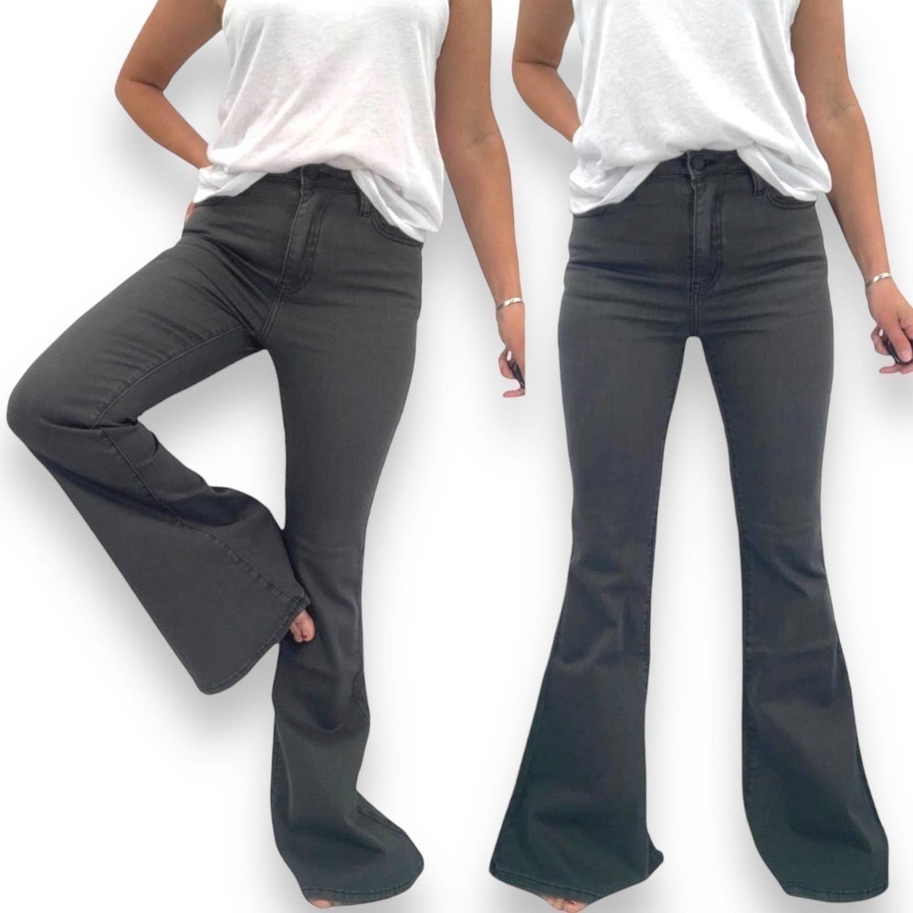 Free People Gray Sandrine Rose Flare Jeans Size 28